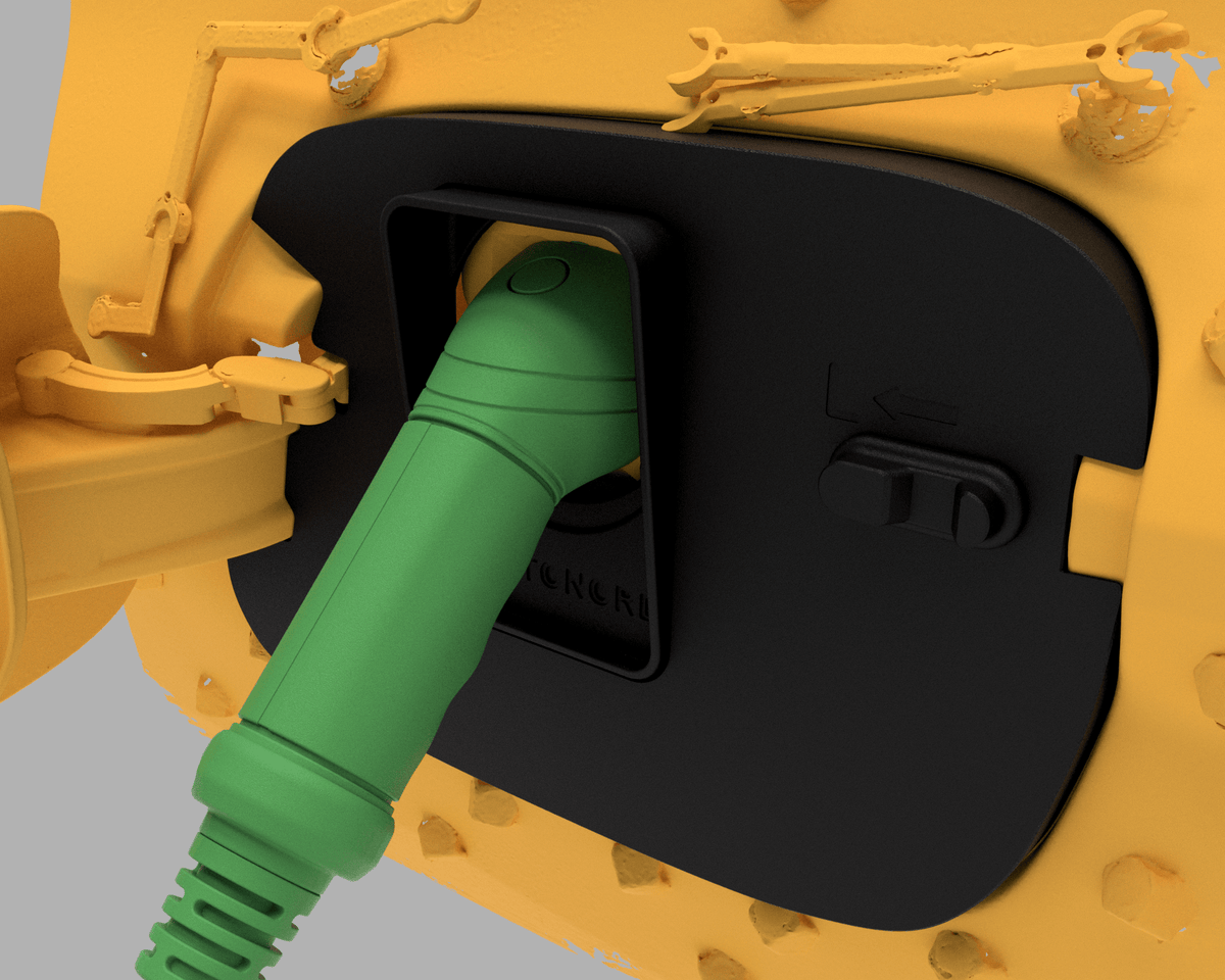 Audi Q6 E - tron vær og snø deksel for ladeport - Sort - PROTONORD - PROTONORD