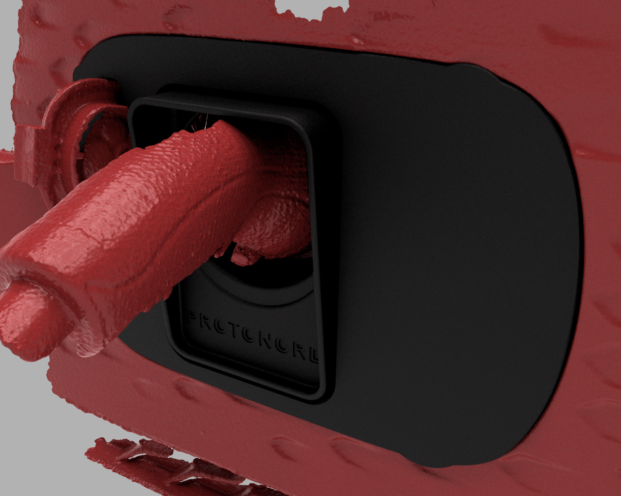 MG ZS EV vær og snø deksel for ladeport - Sort - PROTONORD - PROTONORD