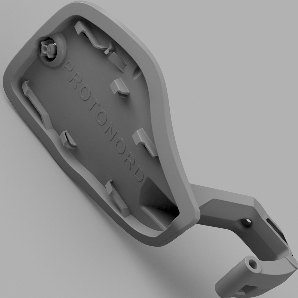 Fisker Ocean ladeluke reservedel - PETG carbonfiber SORT - PROTONORD - PROTONORD
