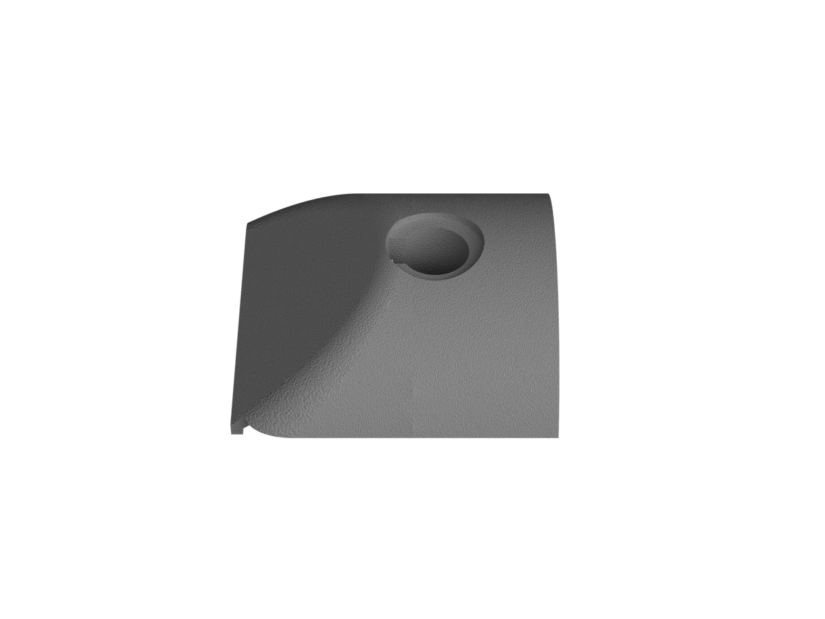 Rimor endestykker for 34x12xR19 profil - Venstre lang - PROTONORD - Fladby 3Dprint