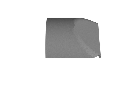 Rimor endestykker for 34x12xR19 profil - Høyre lang - PROTONORD - Fladby 3Dprint